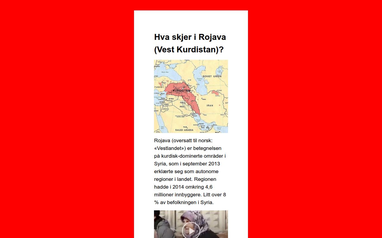 Hva skjer i Rojava? (Norsk)